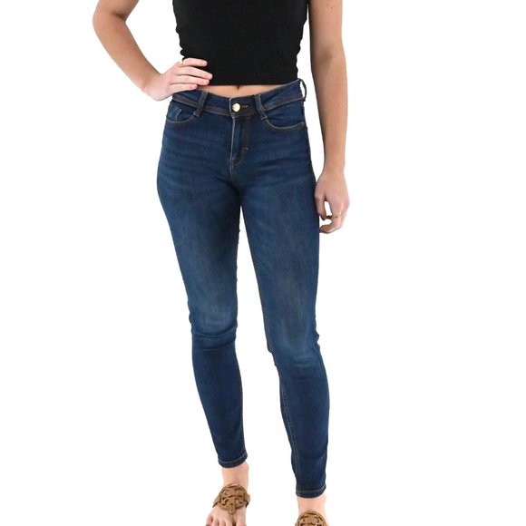 Zara Denim - ZARA BASIC Z1975 Denim Dark Wash Skinny Jeans #H04
